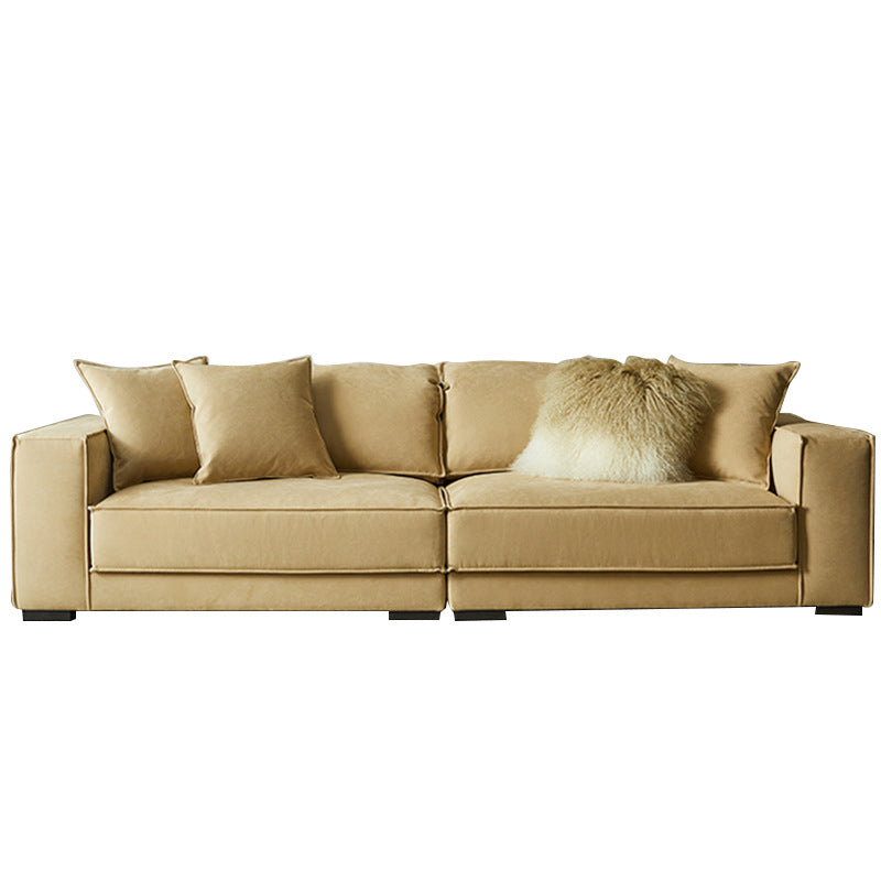 Faux Leather Sofa Tuxedo Arm Contemporary Settee for Living Room Clearhalo 'furn' 'furn_sofas' 'Furniture' 'Living Room Furniture' 'Sofa' 'sofas' 6450432