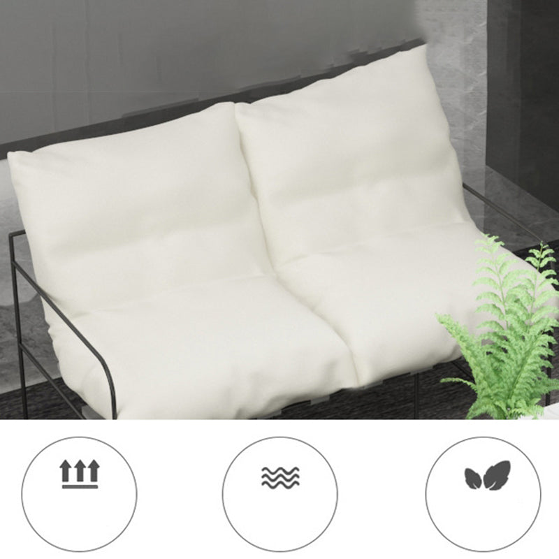 Moderne weiße Fleckenresistent Smoking -Armsofa für Bonusraum