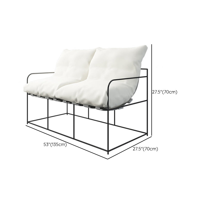 Moderne weiße Fleckenresistent Smoking -Armsofa für Bonusraum
