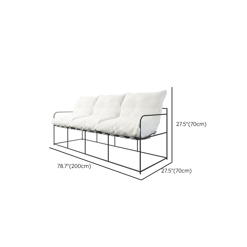 Moderne weiße Fleckenresistent Smoking -Armsofa für Bonusraum