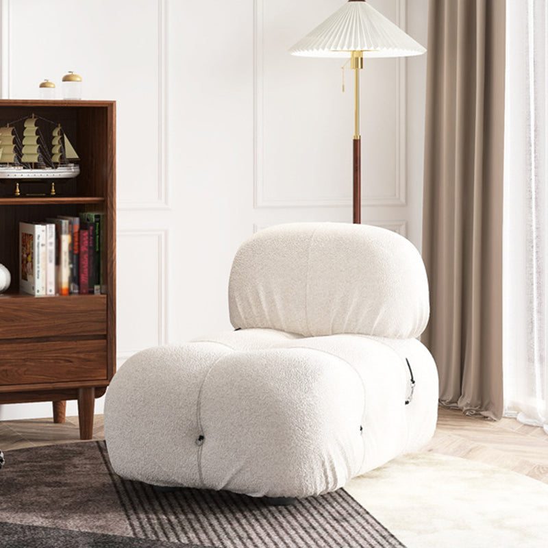 Divano di velluto stazionario contemporaneo cuscinetto cucito di divano bianco