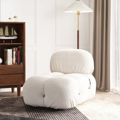 Divano di velluto stazionario contemporaneo cuscinetto cucito di divano bianco