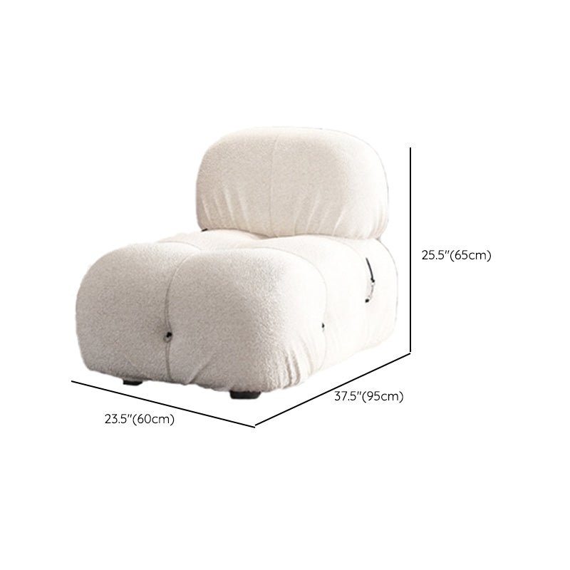 Divano di velluto stazionario contemporaneo cuscinetto cucito di divano bianco