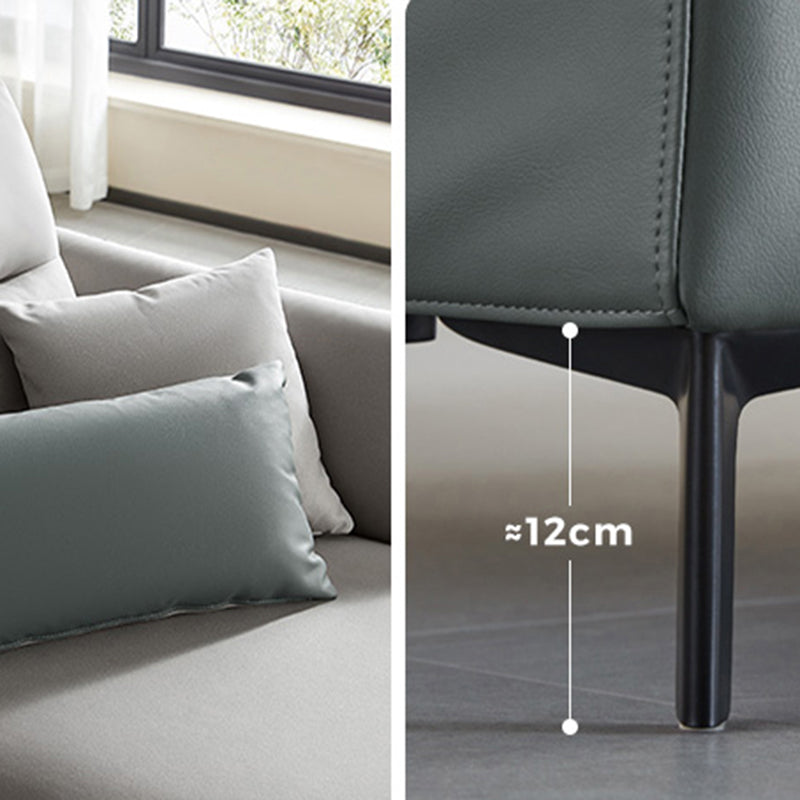 Pillow Top Arm Seating Faux Leather Sofa Contemporary Cushions Clearhalo 'furn' 'furn_sofas' 'Furniture' 'Living Room Furniture' 'Sofa' 'sofas' 6450506