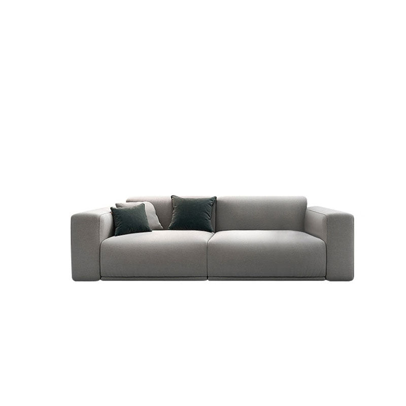Contemporary Slipcovered Cushions Settee Cotton Pillow Top Arm Sofa 79"L x 39"W x 30"H Cotton and Linen Clearhalo 'furn' 'furn_sofas' 'Furniture' 'Living Room Furniture' 'Sofa' 'sofas' 6450515