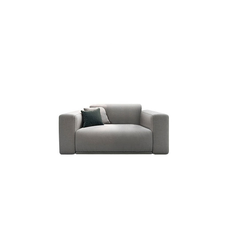 Contemporary Slipcovered Cushions Settee Cotton Pillow Top Arm Sofa 43"L x 39"W x 30"H Cotton and Linen Clearhalo 'furn' 'furn_sofas' 'Furniture' 'Living Room Furniture' 'Sofa' 'sofas' 6450520