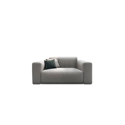Contemporary Slipcovered Cushions Settee Cotton Pillow Top Arm Sofa 43"L x 39"W x 30"H Cotton and Linen Clearhalo 'furn' 'furn_sofas' 'Furniture' 'Living Room Furniture' 'Sofa' 'sofas' 6450520