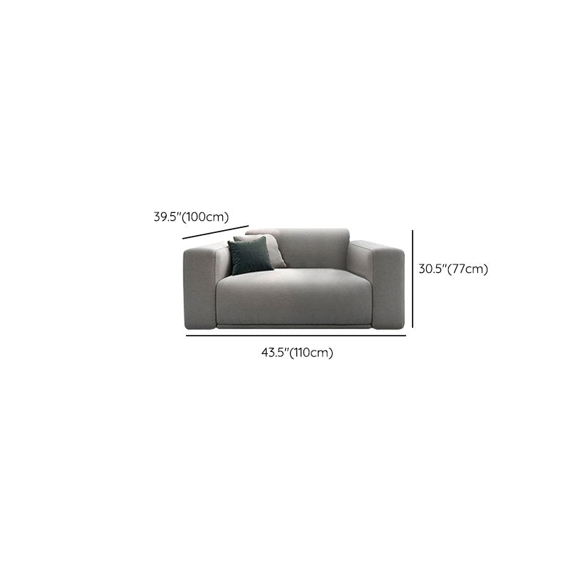 Contemporary Slipcovered Cushions Settee Cotton Pillow Top Arm Sofa Clearhalo 'furn' 'furn_sofas' 'Furniture' 'Living Room Furniture' 'Sofa' 'sofas' 6450524