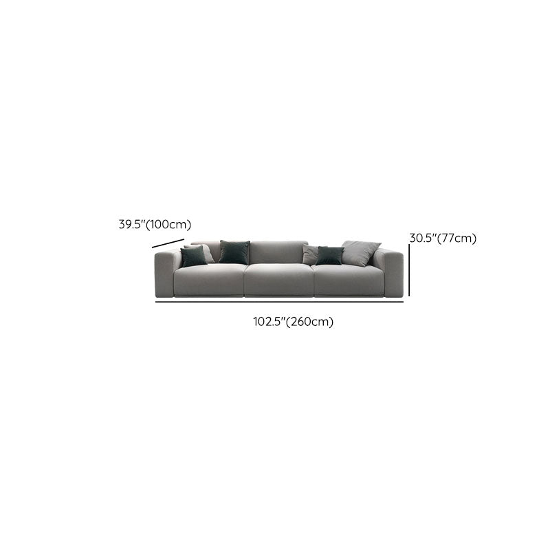 Contemporary Slipcovered Cushions Settee Cotton Pillow Top Arm Sofa Clearhalo 'furn' 'furn_sofas' 'Furniture' 'Living Room Furniture' 'Sofa' 'sofas' 6450527