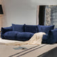 Modern Standard Blue Sofa Cushions Pillow Top Arm Settee for Living Room