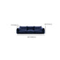 Modern Standard Blue Sofa Cushions Pillow Top Arm Settee for Living Room
