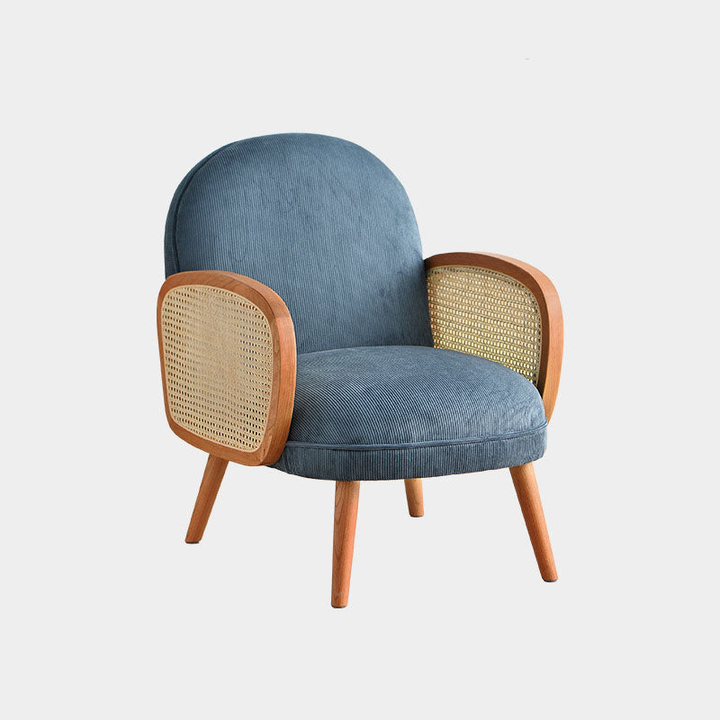 Divano in poliestere resistente alle macchie di legno contemporanea per soggiorno