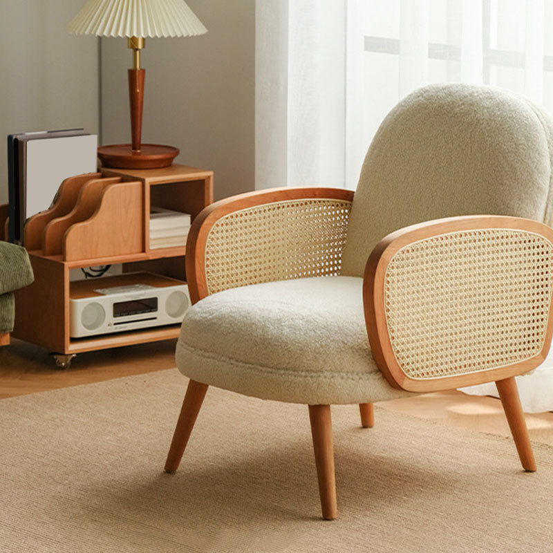 Contemporary Wooden Stain Resistant Polyester Sofa for Living Room