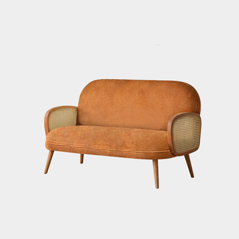 Contemporary Wooden Stain Resistant Polyester Sofa for Living Room