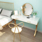15.74" Wide Bedroom Dressing Table White Gold Make-up Vanity with 4 Storage Drawers
