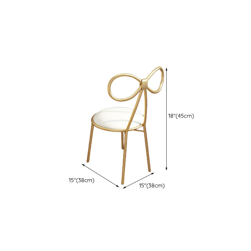 15.74" Wide Bedroom Dressing Table White Gold Make-up Vanity with 4 Storage Drawers