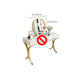 15.74" Wide Bedroom Dressing Table White Gold Make-up Vanity with 4 Storage Drawers