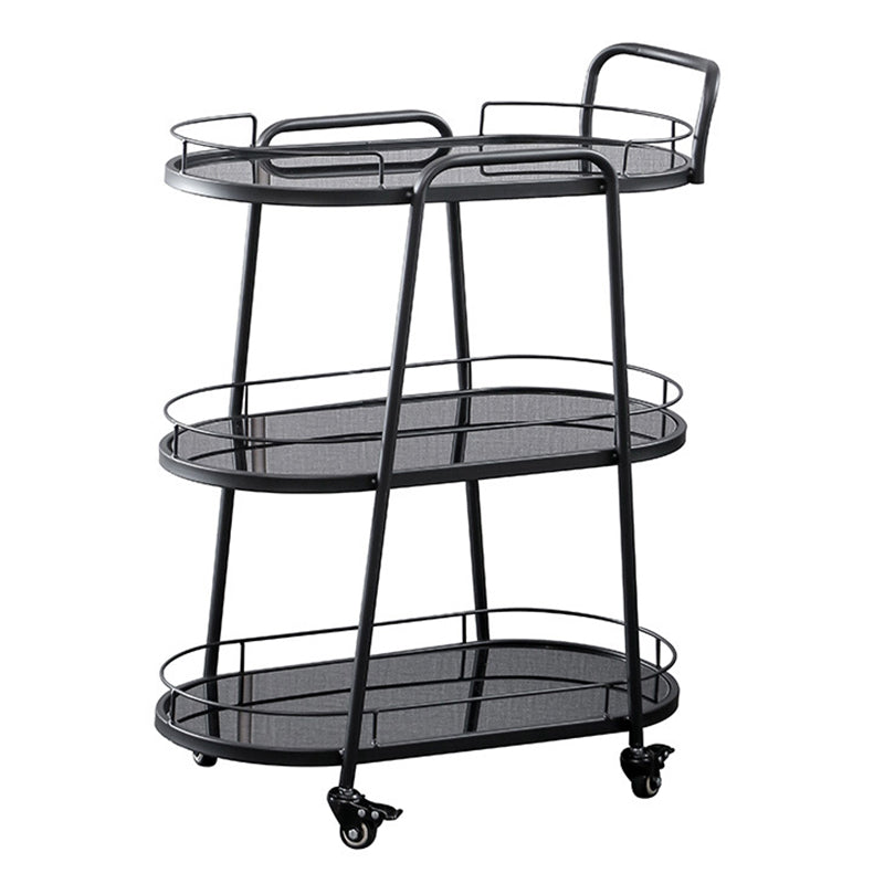 26.77 "W rollende eigentijdse voorbereidingstafel metalen voorbereidingstabel voor thuisgebruik