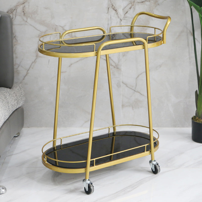 26.77 "W rollende eigentijdse voorbereidingstafel metalen voorbereidingstabel voor thuisgebruik