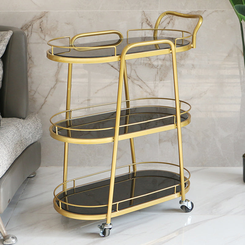 26.77 "W rollende eigentijdse voorbereidingstafel metalen voorbereidingstabel voor thuisgebruik