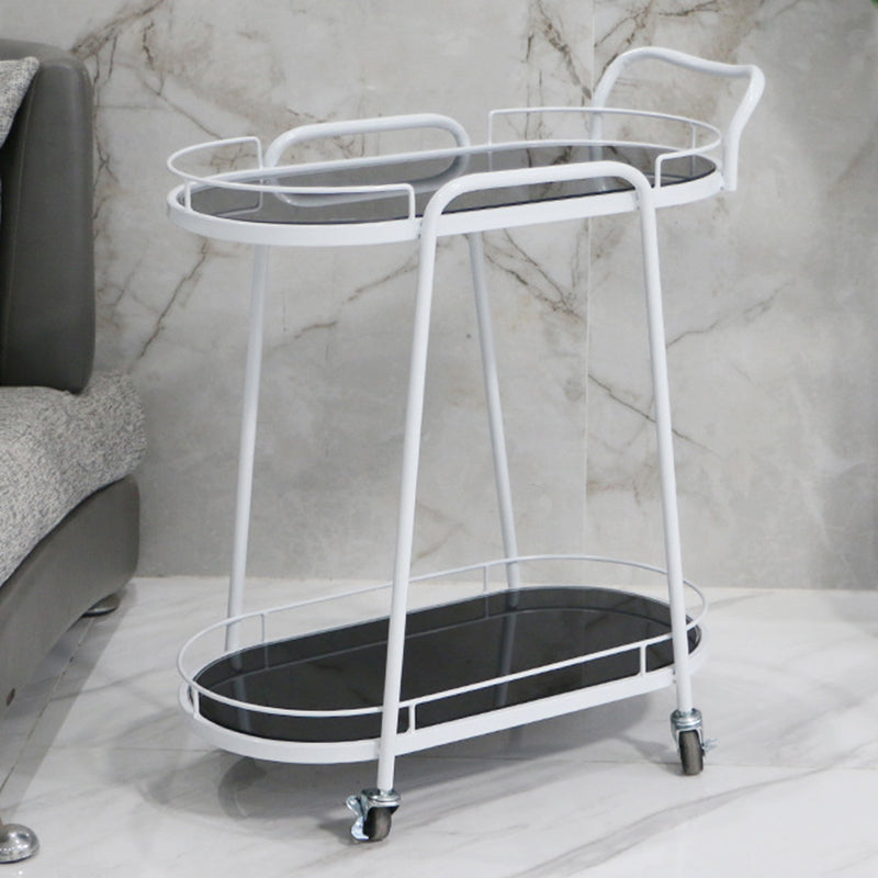 26.77 "W rollende eigentijdse voorbereidingstafel metalen voorbereidingstabel voor thuisgebruik