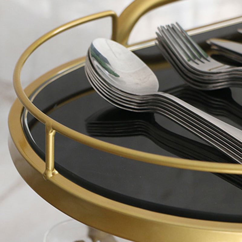 26.77 "W rollende eigentijdse voorbereidingstafel metalen voorbereidingstabel voor thuisgebruik