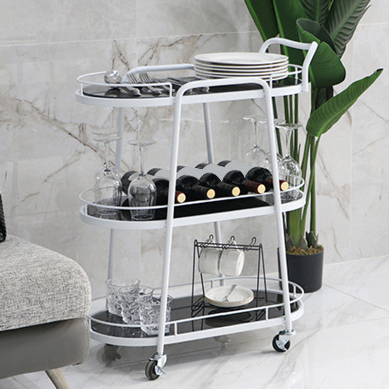 26.77 "W rollende eigentijdse voorbereidingstafel metalen voorbereidingstabel voor thuisgebruik