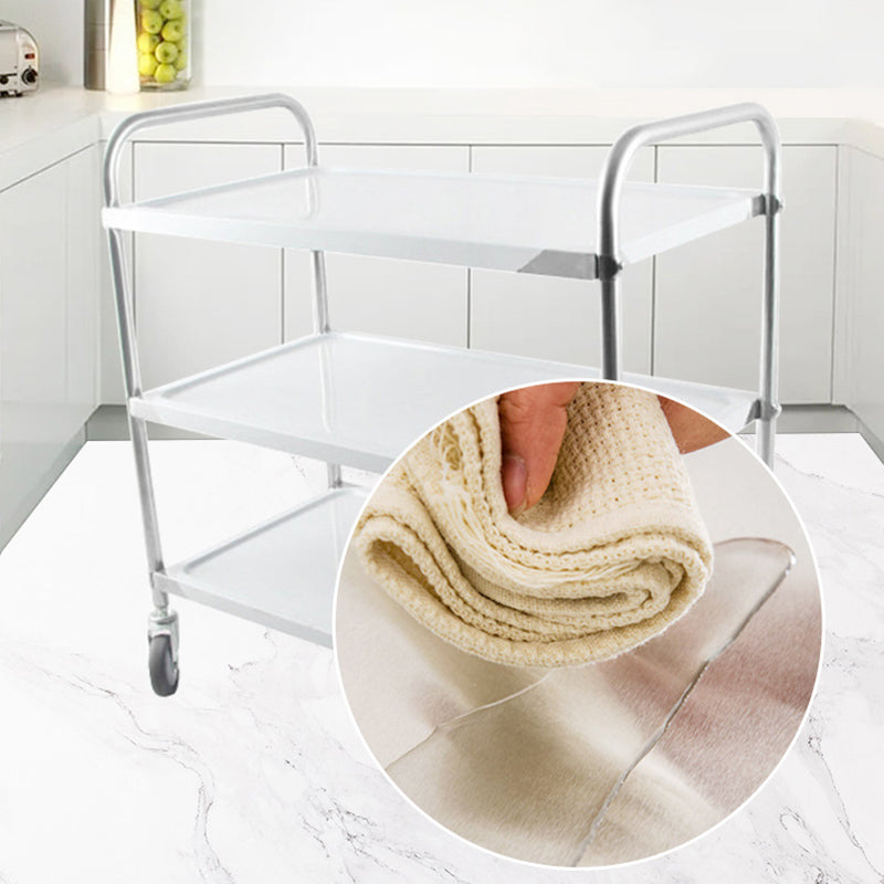 Modern Stainless Steel Prep Table Rectangular Prep Table with Casters Clearhalo 'furn' 'furn_kitchen_islands_carts' 'Furniture' 'Kitchen & Dining Furniture' 'Kitchen Islands & Carts' 'kitchen_islands_carts' 6450666