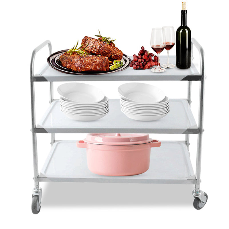Modern Stainless Steel Prep Table Rectangular Prep Table with Casters Clearhalo 'furn' 'furn_kitchen_islands_carts' 'Furniture' 'Kitchen & Dining Furniture' 'Kitchen Islands & Carts' 'kitchen_islands_carts' 6450667