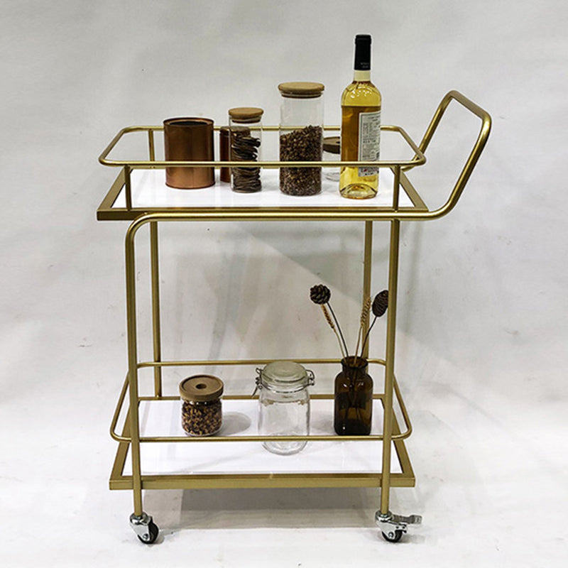 Modern Home Dining Prep Table 23.6"L Open Storage Rectangular Rolling Prep Table Clearhalo 'furn' 'furn_kitchen_islands_carts' 'Furniture' 'Kitchen & Dining Furniture' 'Kitchen Islands & Carts' 'kitchen_islands_carts' 6450702