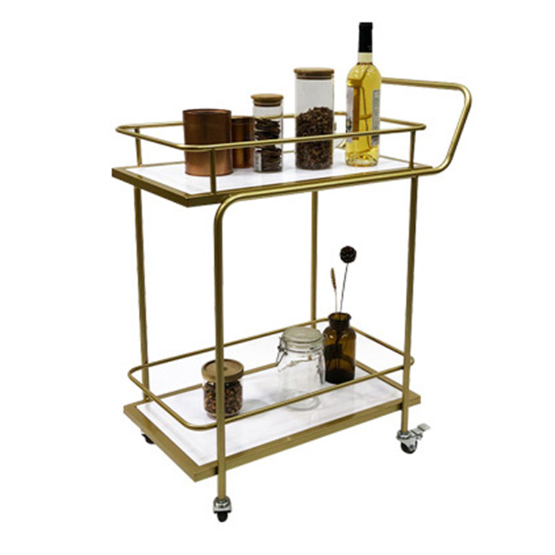 Modern Home Dining Prep Table 23.6"L Open Storage Rectangular Rolling Prep Table Clearhalo 'furn' 'furn_kitchen_islands_carts' 'Furniture' 'Kitchen & Dining Furniture' 'Kitchen Islands & Carts' 'kitchen_islands_carts' 6450705