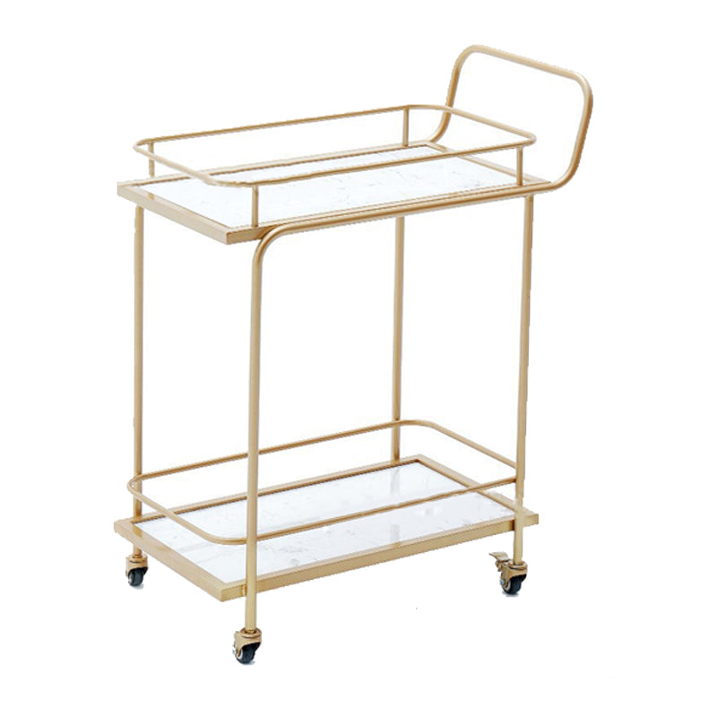 Modern Home Dining Prep Table 23.6"L Open Storage Rectangular Rolling Prep Table Clearhalo 'furn' 'furn_kitchen_islands_carts' 'Furniture' 'Kitchen & Dining Furniture' 'Kitchen Islands & Carts' 'kitchen_islands_carts' 6450707