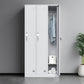Gray Steel Cabinet Metal Modern Hinged Door Storage Cabinet for Bathroom
