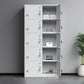 Gray Steel Cabinet Metal Modern Hinged Door Storage Cabinet for Bathroom