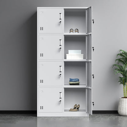 Gray Steel Cabinet Metal Modern Hinged Door Storage Cabinet for Bathroom