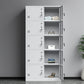 Gray Steel Cabinet Metal Modern Hinged Door Storage Cabinet for Bathroom