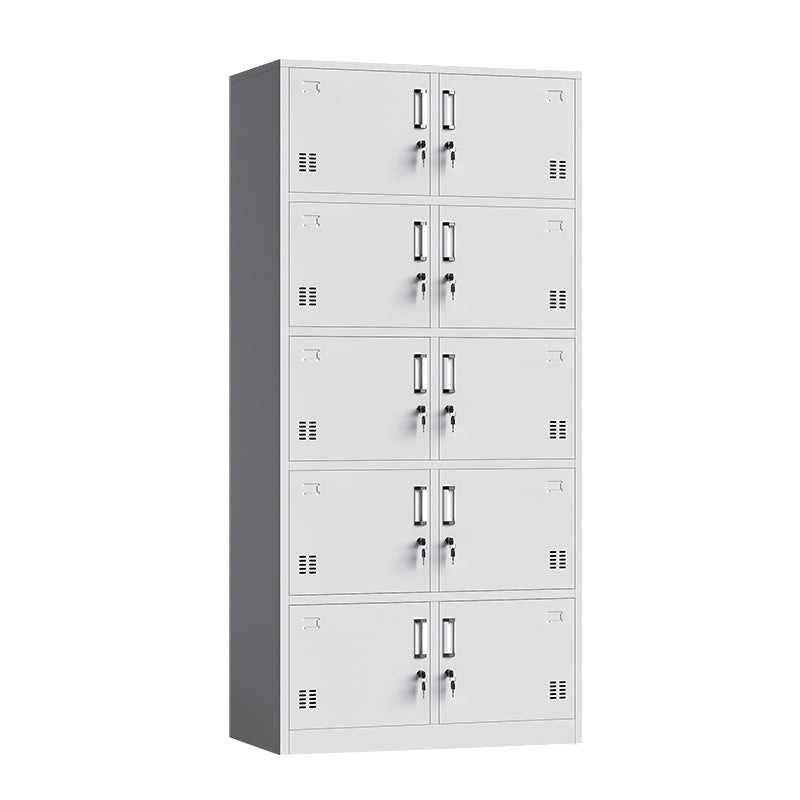 Gray Steel Cabinet Metal Modern Hinged Door Storage Cabinet for Bathroom