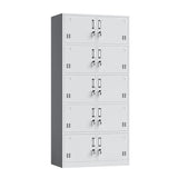 Gray Steel Cabinet Metal Modern Hinged Door Storage Cabinet for Bathroom