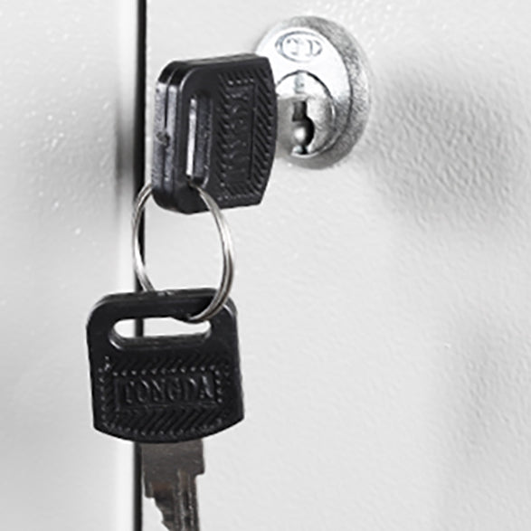 Gray Steel Cabinet Metal Modern Hinged Door Storage Cabinet for Bathroom