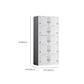 Gray Steel Cabinet Metal Modern Hinged Door Storage Cabinet for Bathroom