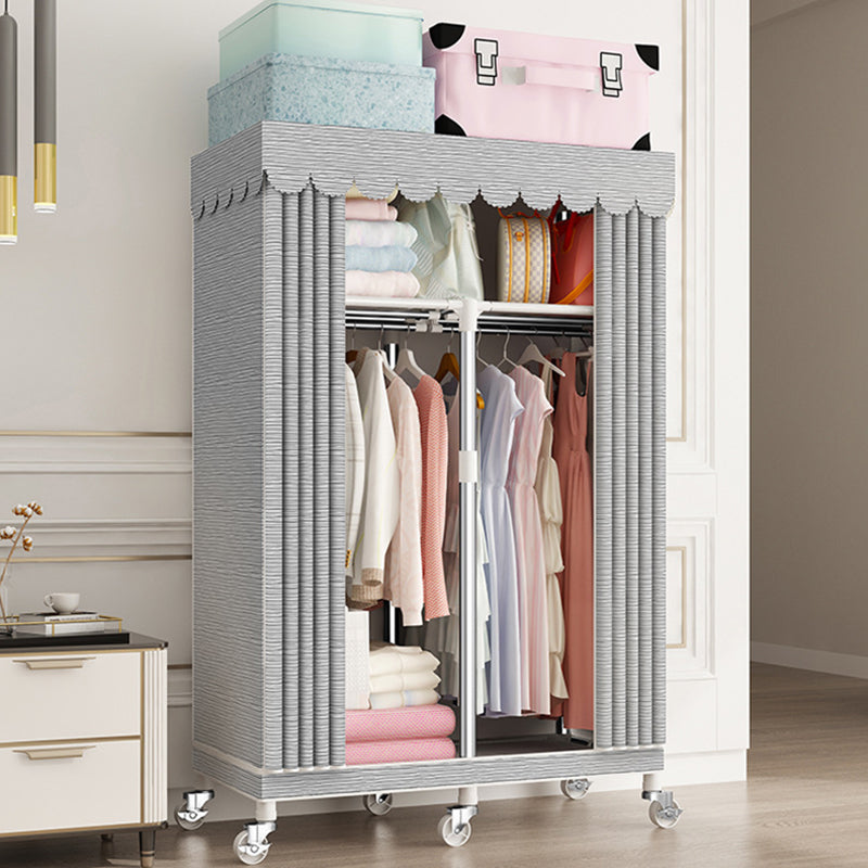 Placard de garde-robe moderne avec étagères armoire de garde-robe en acier avec jambes