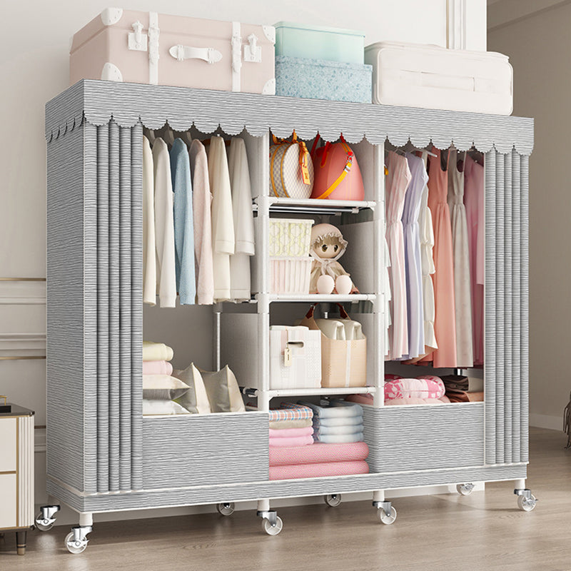 Placard de garde-robe moderne avec étagères armoire de garde-robe en acier avec jambes