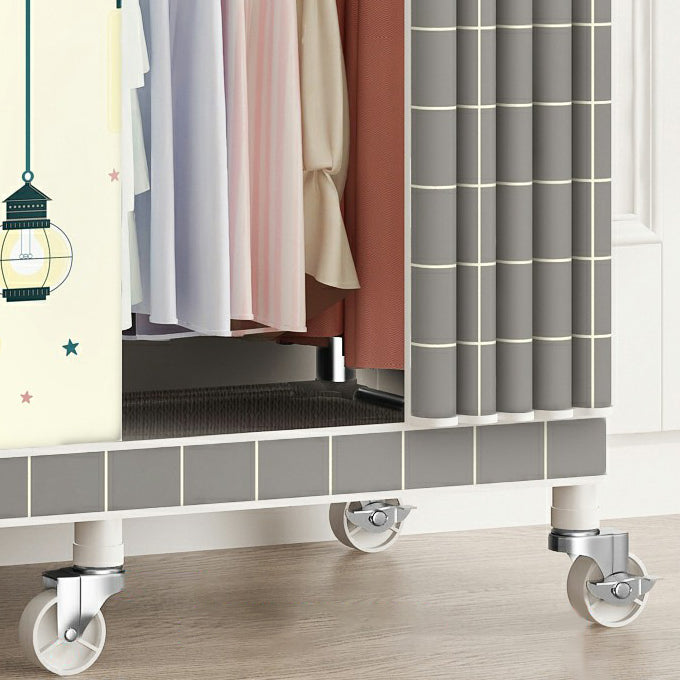 Placard de garde-robe moderne avec étagères armoire de garde-robe en acier avec jambes