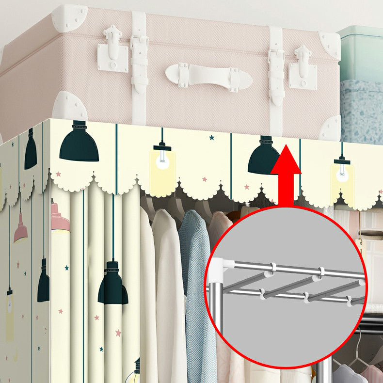 Placard de garde-robe moderne avec étagères armoire de garde-robe en acier avec jambes