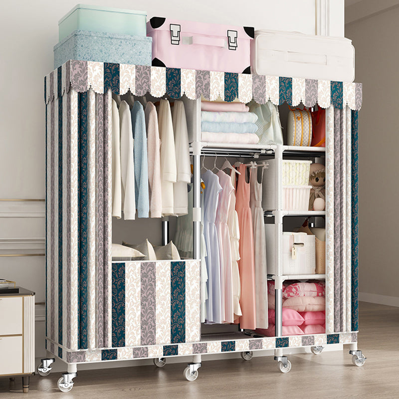 Placard de garde-robe moderne avec étagères armoire de garde-robe en acier avec jambes