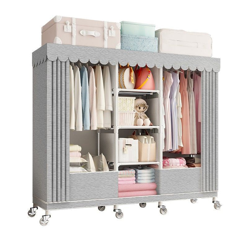 Placard de garde-robe moderne avec étagères armoire de garde-robe en acier avec jambes