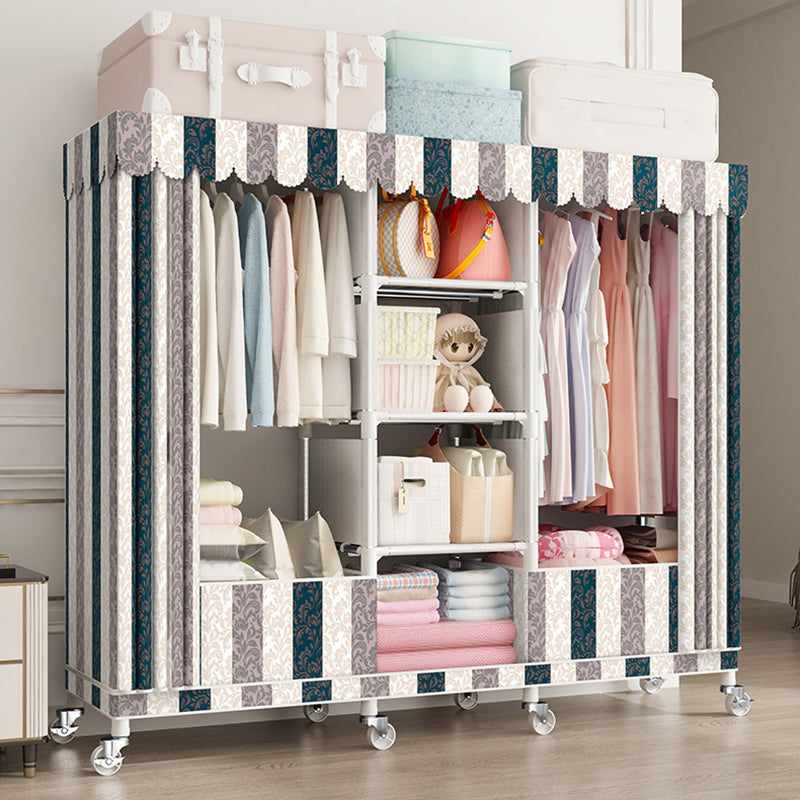 Placard de garde-robe moderne avec étagères armoire de garde-robe en acier avec jambes