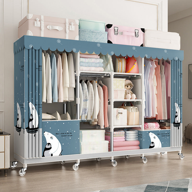 Placard de garde-robe moderne avec étagères armoire de garde-robe en acier avec jambes