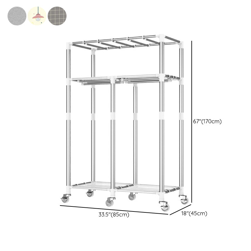 Placard de garde-robe moderne avec étagères armoire de garde-robe en acier avec jambes