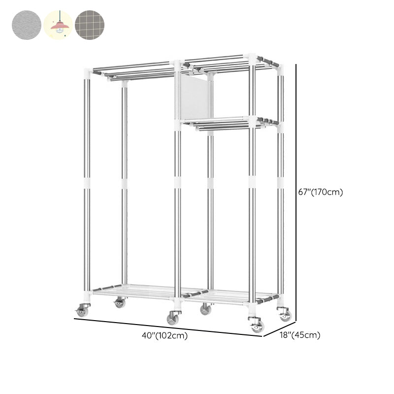 Placard de garde-robe moderne avec étagères armoire de garde-robe en acier avec jambes